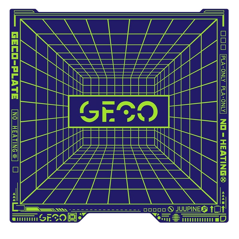 Wefuit JUUPINE H2D/H2S Build Plate Geco Plate,355x346MM PLA Cold Plate (No Heating) Energy Saving 0℃ Printing Flexible Removable Spring Steel Hot Bed No Glue Required for Bambu Lab H2D/H2S 3D Printer - Image 1